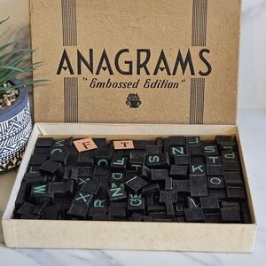 Embossed Edition Letter Tiles - Black and Green